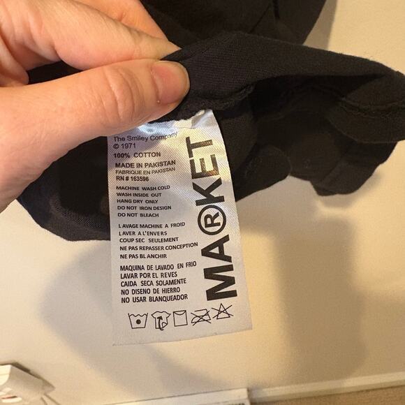 MARKET Smiley Decomposition T-Shirt Black Size Small Men's Chinatown Graphic - Picture 2 of 6